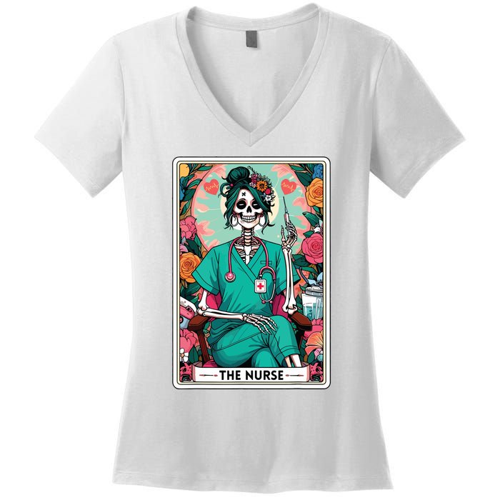 The Nurse Tarot Card Women's V-Neck T-Shirt