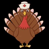 Turkey Nurse Thanksgiving 16 in Basic Backpack