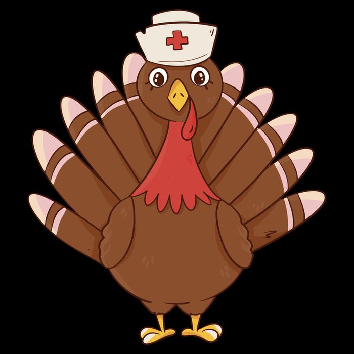 Turkey Nurse Thanksgiving 16 in Basic Backpack