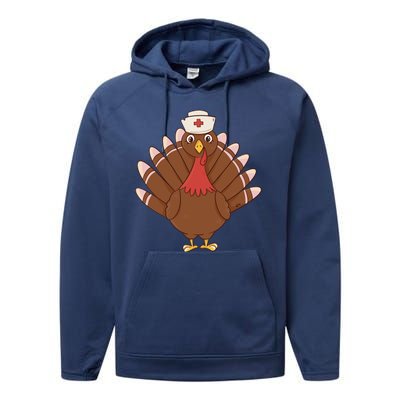 Turkey Nurse Thanksgiving Performance Fleece Hoodie