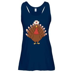 Turkey Nurse Thanksgiving Ladies Essential Flowy Tank