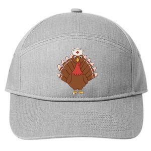 Turkey Nurse Thanksgiving 7-Panel Snapback Hat