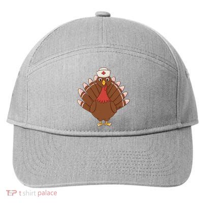Turkey Nurse Thanksgiving 7-Panel Snapback Hat
