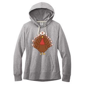 Turkey Nurse Thanksgiving Women's Fleece Hoodie