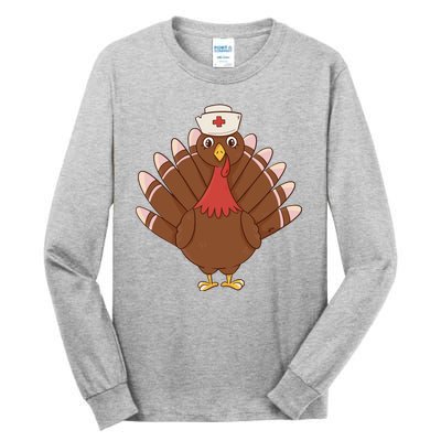 Turkey Nurse Thanksgiving Tall Long Sleeve T-Shirt