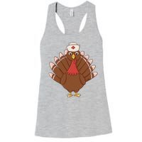 Turkey Nurse Thanksgiving Women's Racerback Tank