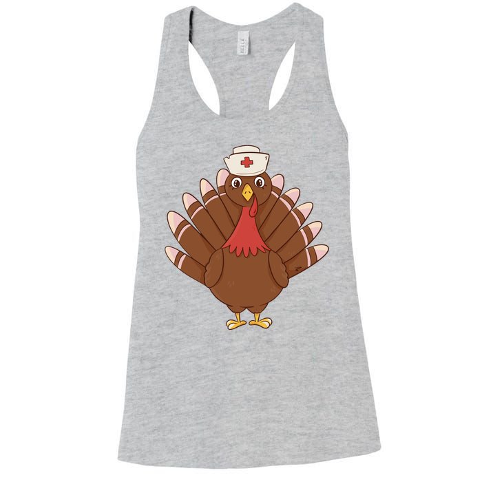 Turkey Nurse Thanksgiving Women's Racerback Tank