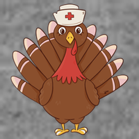 Turkey Nurse Thanksgiving Women's V-Neck T-Shirt