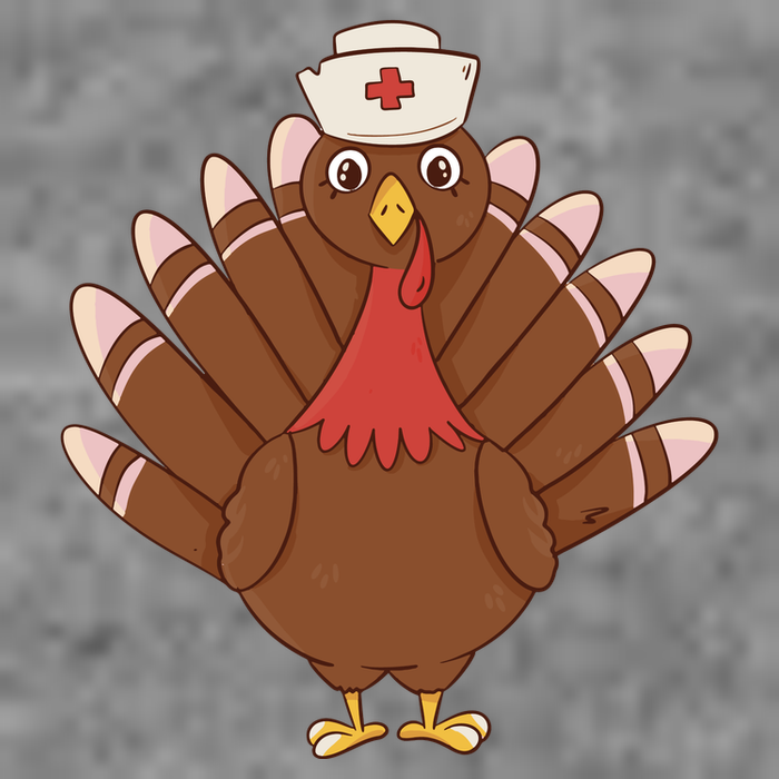 Turkey Nurse Thanksgiving Women's V-Neck T-Shirt