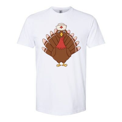 Turkey Nurse Thanksgiving Softstyle® CVC T-Shirt