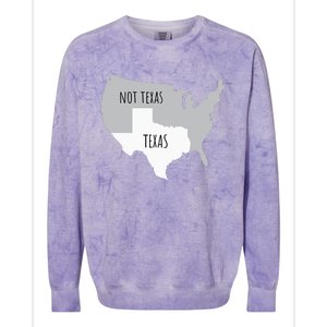 Texas Not Texas With America Map Colorblast Crewneck Sweatshirt