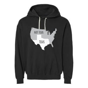 Texas Not Texas With America Map Garment-Dyed Fleece Hoodie