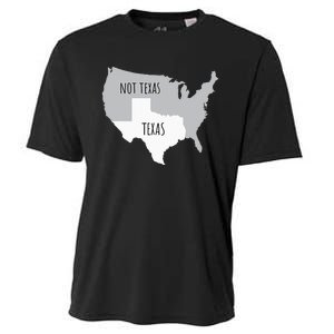 Texas Not Texas With America Map Cooling Performance Crew T-Shirt