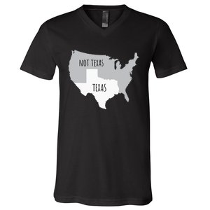 Texas Not Texas With America Map V-Neck T-Shirt