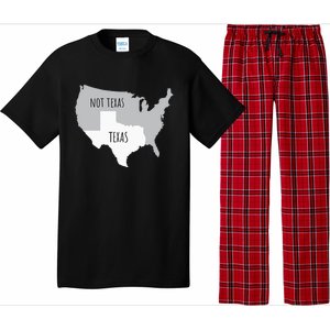 Texas Not Texas With America Map Pajama Set