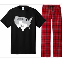 Texas Not Texas With America Map Pajama Set