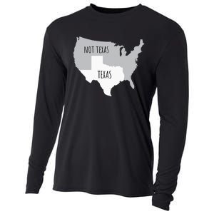 Texas Not Texas With America Map Cooling Performance Long Sleeve Crew