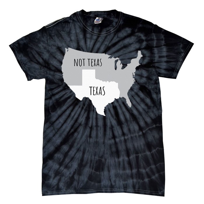 Texas Not Texas With America Map Tie-Dye T-Shirt