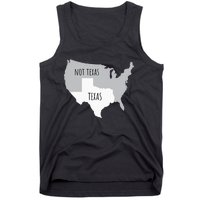 Texas Not Texas With America Map Tank Top