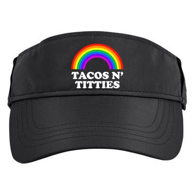 Tacos N Titties LGBT Rainbow Gay Pride Adult Drive Performance Visor