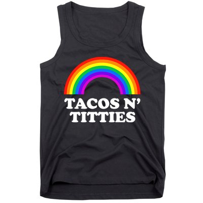 Tacos N Titties LGBT Rainbow Gay Pride Tank Top