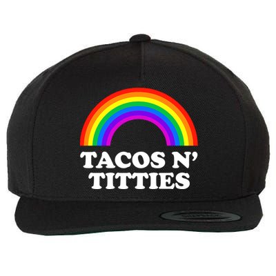 Tacos N Titties LGBT Rainbow Gay Pride Wool Snapback Cap