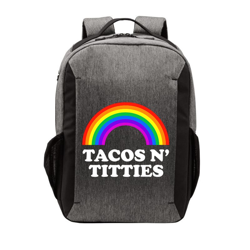 Tacos N Titties LGBT Rainbow Gay Pride Vector Backpack