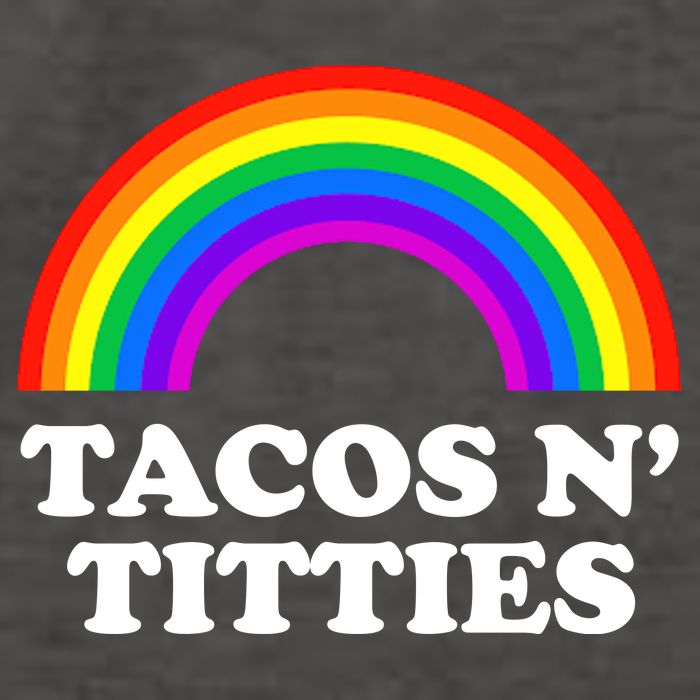 Tacos N Titties LGBT Rainbow Gay Pride Vector Backpack