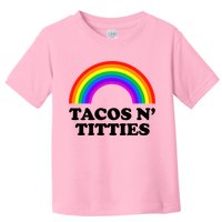 Tacos N Titties LGBT Rainbow Gay Pride Toddler T-Shirt
