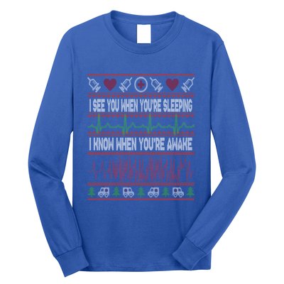 Tachy Nurse Ugly Christmas Doctor Medical S Long Sleeve Shirt