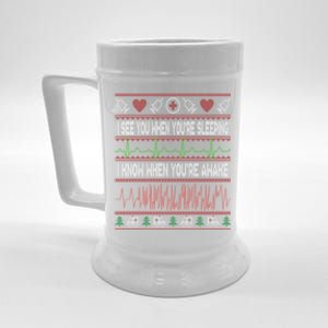 Tachy Nurse Ugly Christmas Doctor Medical S Beer Stein