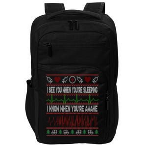 Tachy Nurse Ugly Christmas Doctor Medical Gift Impact Tech Backpack