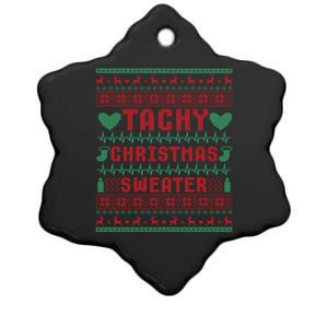 Tachy Nurse Ugly Christmas Medical Cardiac Icu Xmas Gift Ceramic Star Ornament