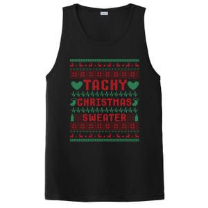 Tachy Nurse Ugly Christmas Medical Cardiac Icu Xmas Gift PosiCharge Competitor Tank