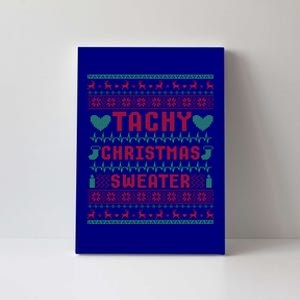 Tachy Nurse Ugly Christmas Medical Cardiac Icu Xmas Gift Canvas