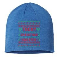 Tachy Nurse Ugly Christmas Medical Cardiac Icu Xmas Gift Sustainable Beanie