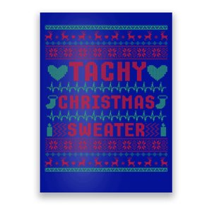 Tachy Nurse Ugly Christmas Medical Cardiac Icu Xmas Gift Poster