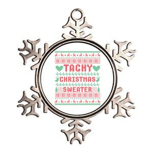 Tachy Nurse Ugly Christmas Medical Cardiac Icu Xmas Gift Metallic Star Ornament