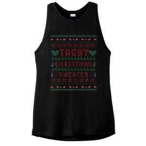 Tachy Nurse Ugly Christmas Sweater Doctor Medical Ladies PosiCharge Tri-Blend Wicking Tank