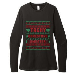 Tachy Nurse Ugly Christmas Medical Cardiac Icu Xmas Gift Womens CVC Long Sleeve Shirt