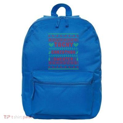 Tachy Nurse Ugly Christmas Medical Cardiac Icu Xmas Gift 16 in Basic Backpack
