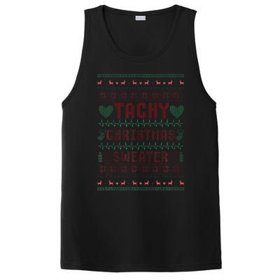 Tachy Nurse Ugly Christmas Sweater Medical Cardiac Icu Xmas PosiCharge Competitor Tank