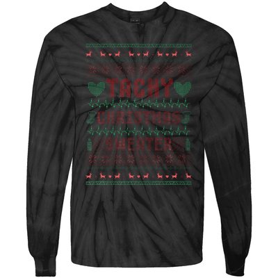 Tachy Nurse Ugly Christmas Sweater Medical Cardiac Icu Xmas Tie-Dye Long Sleeve Shirt