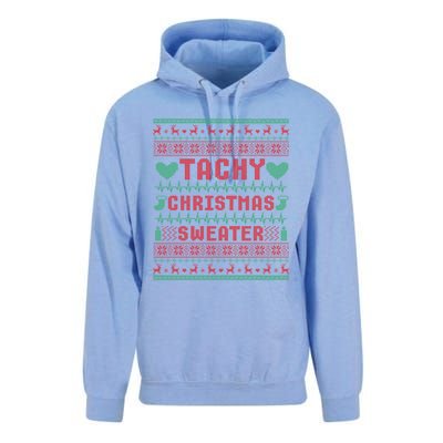 Tachy Nurse Ugly Christmas Sweater Medical Cardiac Icu Xmas Gift Unisex Surf Hoodie