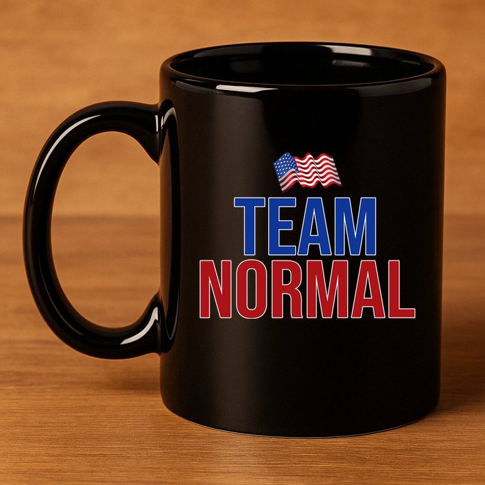 Team Normal United States Flag Patriotic 11oz C Handle Ceramic Mug