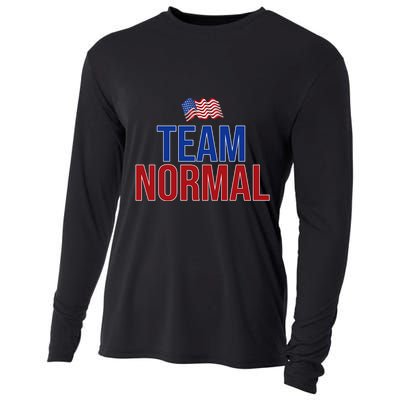 Team Normal United States Flag Patriotic Cooling Performance Long Sleeve Crew