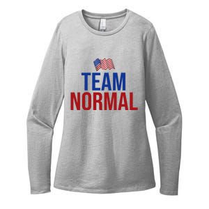 Team Normal United States Flag Patriotic Womens CVC Long Sleeve Shirt