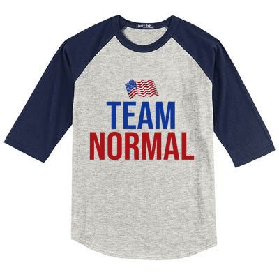 Team Normal United States Flag Patriotic Kids Colorblock Raglan Jersey