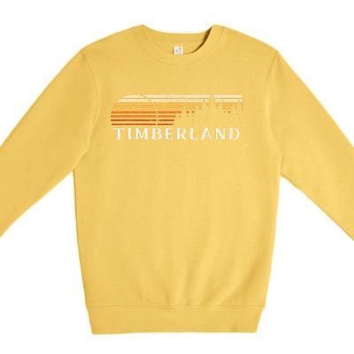 Timberland NC Vintage Evergreen Sunset Eighties Retro  Premium Crewneck Sweatshirt