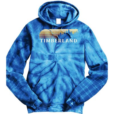 Timberland NC Vintage Evergreen Sunset Eighties Retro  Tie Dye Hoodie